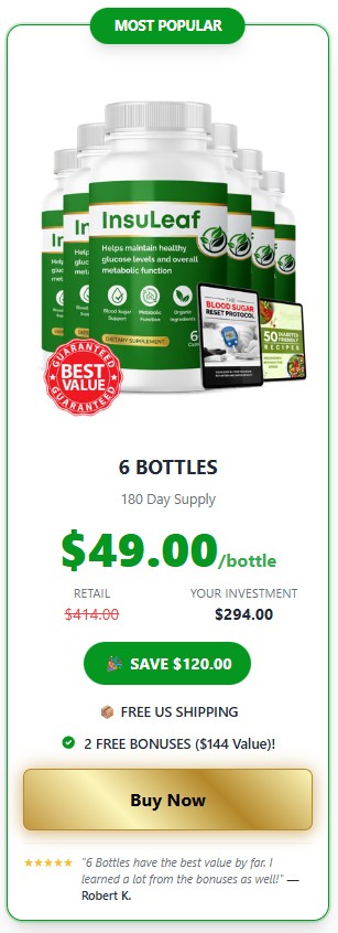 InsuLeaf 6 Bottle Price
